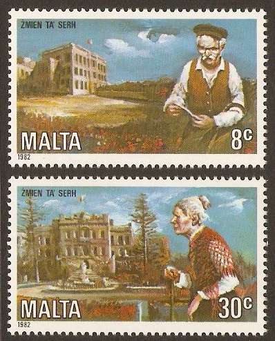 Malta 1982 Elderly Care Stamps. SG690-SG691.