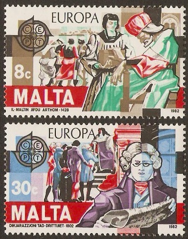 Malta 1982 Europa Stamps. SG692-SG693.