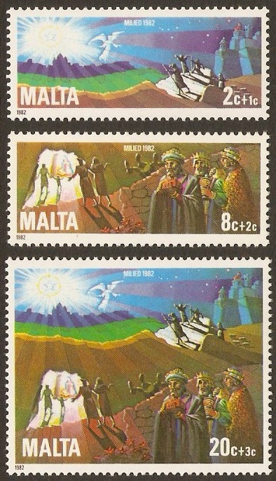 Malta 1982 Christmas Stamps. SG698-SG700.
