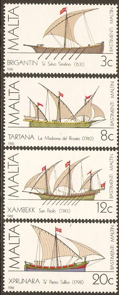 Malta 1982 Ships Series I. SG701-SG704.