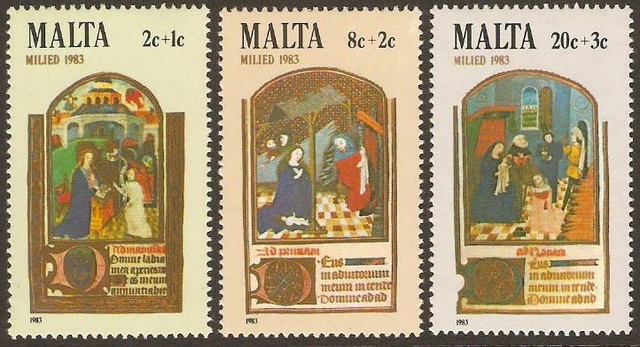 Malta 1983 Christmas Stamps. SG719-SG721.