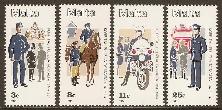 Malta 1984 Police Anniversary Set. SG738-SG741.