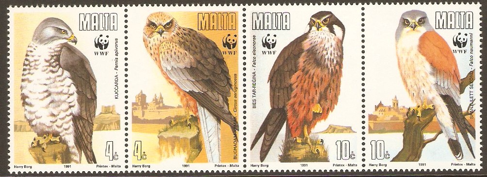 Malta 1991 Birds Endangered Species Set. SG898-SG901.
