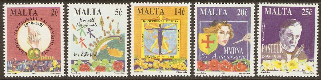 Malta 1995 Anniversaries and Events Set. SG982-SG986.