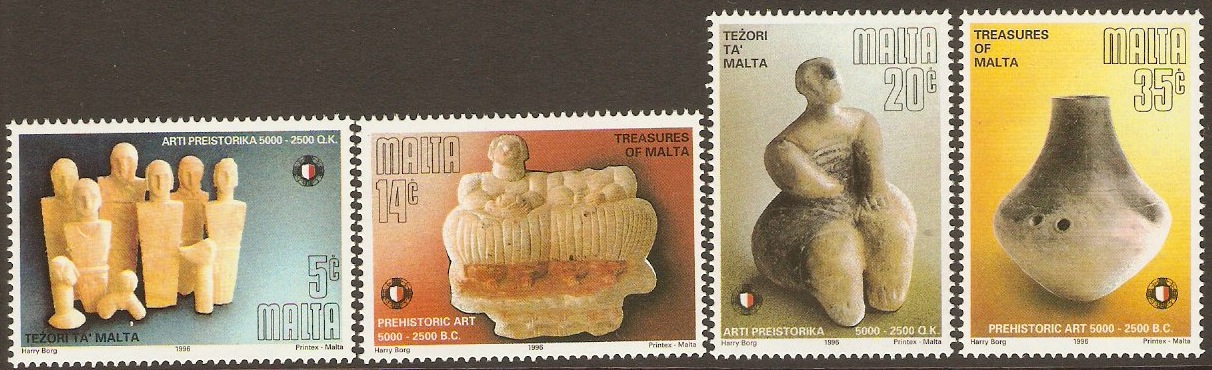 Malta 1996 Prehistoric Art Set. SG1012-SG1015.