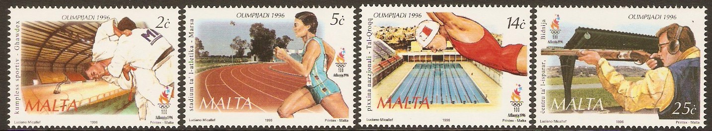 Malta 1996 Olympic Games Set. SG1022-SG1025.
