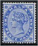 Malta 1885 2d. Ultramarine. SG26.