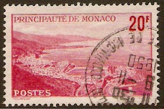 Monaco 1948 20f Carmine. SG373.