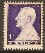Monaco 1949 1f Violet-blue. SG390.