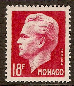 Monaco 1950 18f Carmine. SG433.