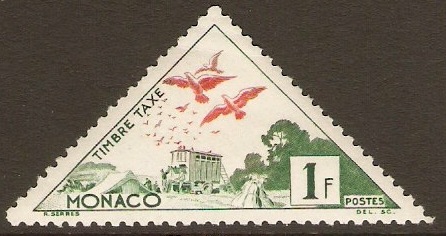 Monaco 1953 1f Postage Due Series. SGD478.