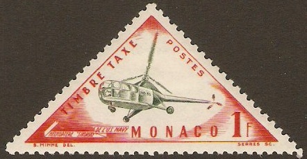 Monaco 1953 1f Postage Due Series. SGD479.