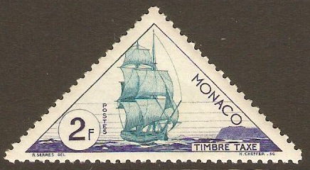 Monaco 1953 2f Postage Due Series. SGD480.