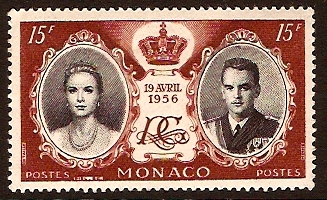 Monaco 1956 15f Royal Wedding. SG582.