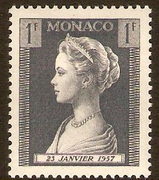 Monaco 1957 1f Princess Caroline Series. SG586.