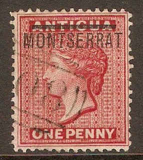 Montserrat 1876 1d Red. SG1.