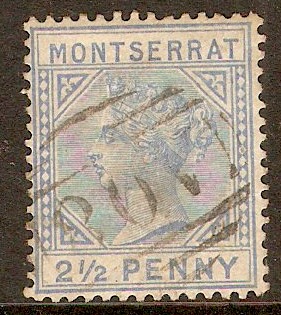 Montserrat 1884 2½d Ultramarine. SG10.