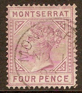 Montserrat 1884 4d Mauve. SG12.