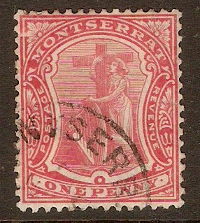 Montserrat 1908 1d Rose-red. SG36.