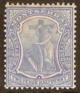 Montserrat 1908 2½d Blue. SG39.