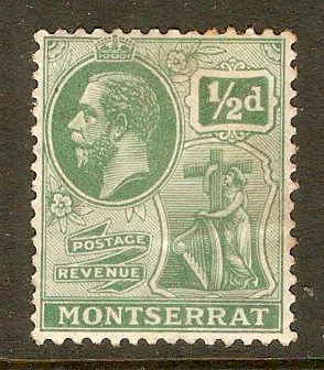 Montserrat 1922 ½d Green. SG64.