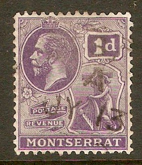 Montserrat 1922 1d Bright violet. SG65.