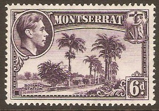 Montserrat 1938 6d Violet. SG107a.
