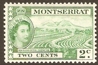 Montserrat 1953 2c Green. SG138.