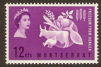 Montserrat 1963 12c Freedom from Hunger Stamp. SG153.