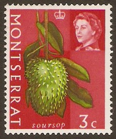 Montserrat 1965 3c Fruits and Vegetables Series. SG162.