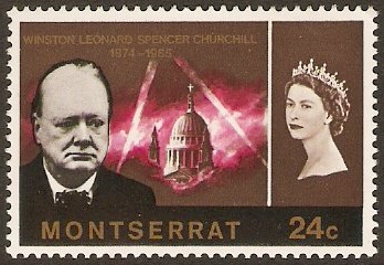 Montserrat 1966 24c Churchill Commemoration Series. SG181.