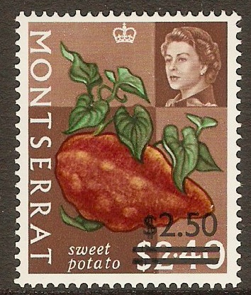 Montserrat 1968 $2.50 on $2.40 Overprint series. SG198.