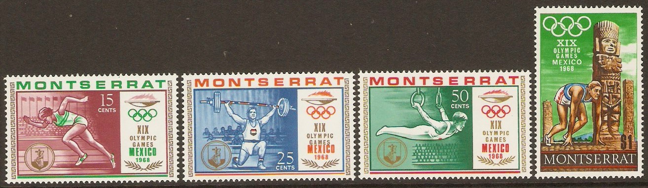 Montserrat 1968 Olympic Games Set. SG200-SG203.