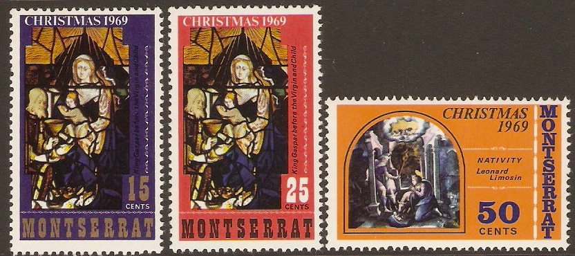 Montserrat 1969 Christmas Stamps Set. SG235-SG237.