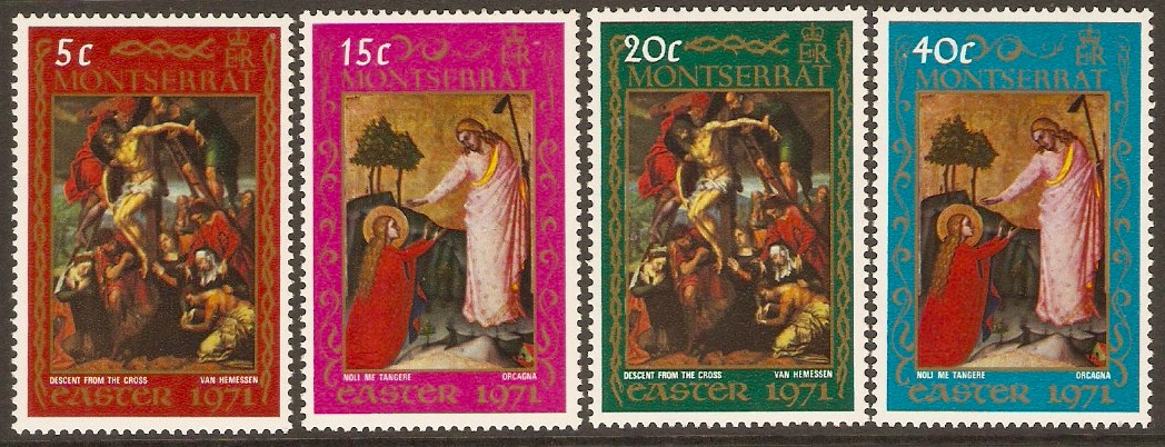 Montserrat 1971 Easter Set. SG268-SG271.