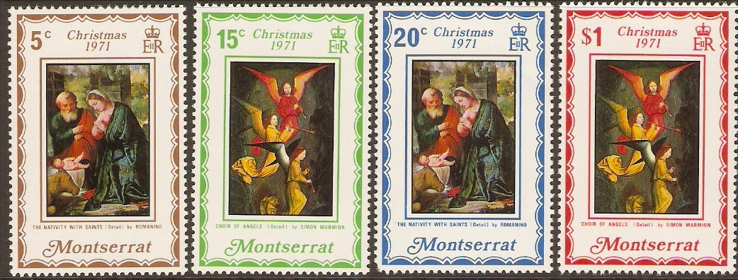 Montserrat 1971 Christmas Stamps Set. SG276-SG279.