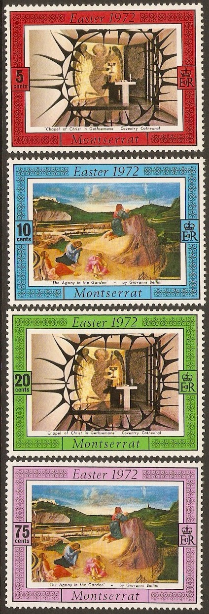 Montserrat 1972 Easter Stamps Set. SG287-SG290.
