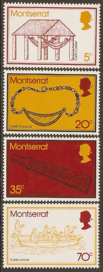 Montserrat 1975 Carib Artifacts Set. SG343-SG346.