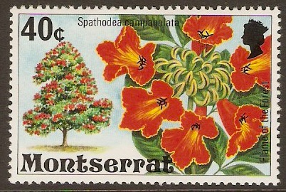 Montserrat 1976 40c Flowering Trees Series. SG379.