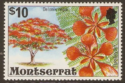 Montserrat 1976 $10 Flowering Trees Series. SG385.
