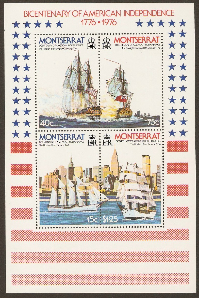 Montserrat 1976 American Revolution Sheet. SGMS395.