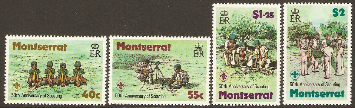 Montserrat 1979 Scout Anniversary Set. SG436-SG439.