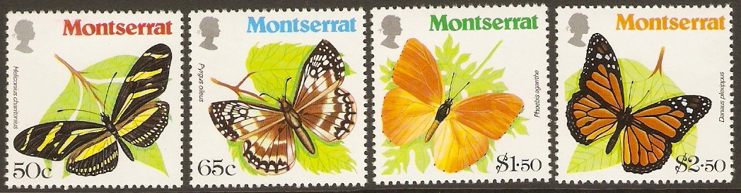 Montserrat 1981 Butterflies Set. SG486-SG489.