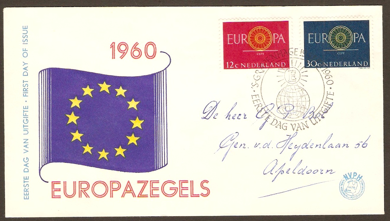 Netherlands 1960 Europa Stamps FDC.