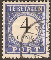 Netherlands 1895 4c deep blue and black. SGD179.