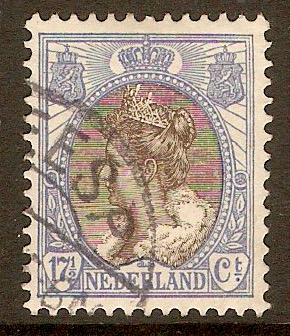 Netherlands 1899 17c Brown and ultramarine. SG184.