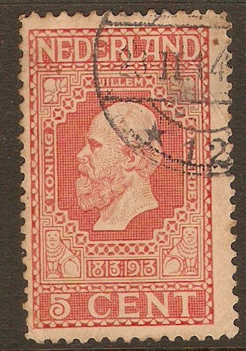 Netherlands 1913 5c Red on buff. SG216.