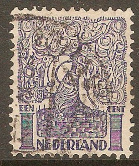Netherlands 1923 1c Violet. SG248.