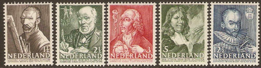 Netherlands 1940 Portraits Set. SG516-SG520.