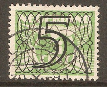 Netherlands 1940 5 on 3c Green - Surcharge series. SG523.